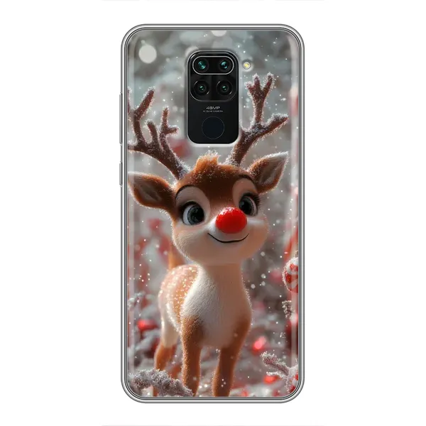 Чехол с принтом «Олень с носом» для Xiaomi Redmi Note 9 Чехол с принтом «Олень с носом» для Xiaomi Redmi Note 9