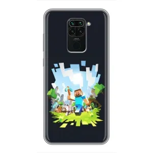 Чохол Майнкрафт на Xiaomi Redmi Note 9 (AlphaPrint) Minecraft (персонажі Minecraft)