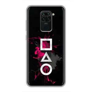 Чохол Гра в кальмара для Xiaomi Redmi Note 9 (Символи Гра кальмара)