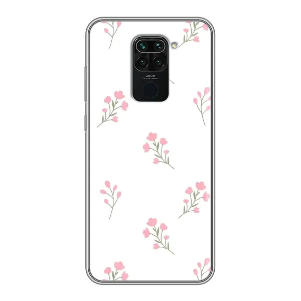 Чохол з принтом «Рожеві квіти» для Xiaomi Redmi Note 9