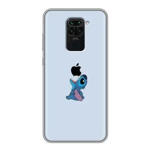 Чехол с принтом Стич на Xiaomi Redmi Note 9 (Stitch apple)