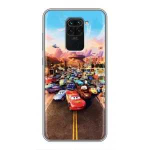 Силіконовий чохол Маквін для Xiaomi Redmi Note 9 (Тачки на трасі)