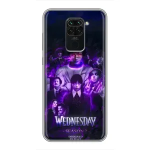 Чохол з дизайном Венздей 2 на Xiaomi Redmi Note 9 (Фіолетова магія Венздей)