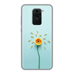 Чехлы с Цветами для Xiaomi Redmi Note 9 (VPrint) (Желтый цветок)