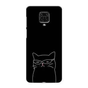 Чохол з принтом «Байдужий кіт» для Xiaomi Redmi Note 9S