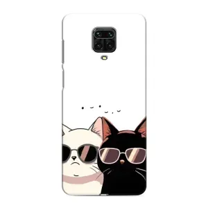 Чохол з принтом «Коти в окулярах» для Xiaomi Redmi Note 9S