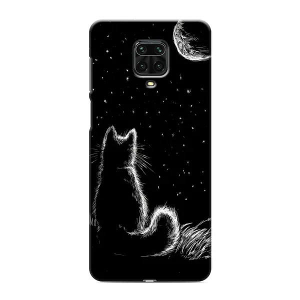 Чехол с принтом «Котик и луна» для Xiaomi Redmi Note 9S Чехол с принтом «Котик и луна» для Xiaomi Redmi Note 9S