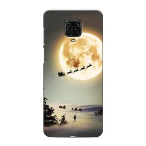 Новорічні, Святкові Чохли для Xiaomi Redmi Note 9S - 2024 год (Санта на місяці)