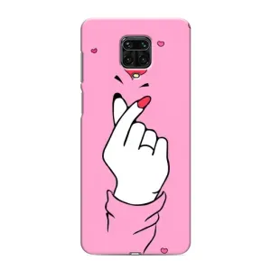 Чехол с принтом для Xiaomi Redmi Note 9S (AlphaPrint - Знак сердечка)