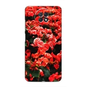 Чехлы с Цветами для Xiaomi Redmi Note 9T (VPrint) (Цветы красные)