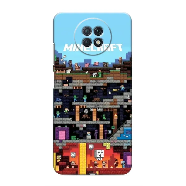 Чехол с принтом «фон Minecraft» для Xiaomi Redmi Note 9T Чехол с принтом «фон Minecraft» для Xiaomi Redmi Note 9T