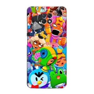 Чехол с принтом «герои Бравл Старс» для Xiaomi Redmi Note 9T