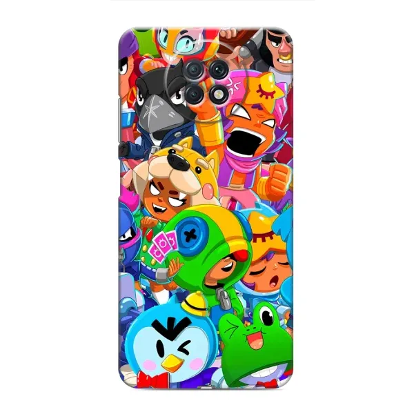 Чохол з принтом «Герої Бравл Старс» для Xiaomi Redmi Note 9T
