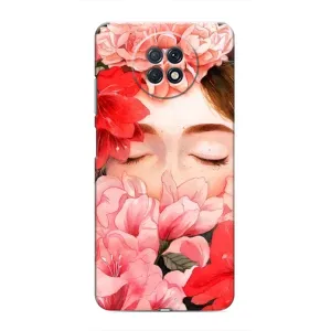 Чехлы (ART) Цветы на Xiaomi Redmi Note 9T (VPrint) (Глаза в цветах)