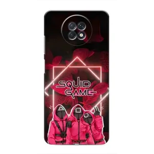Чехол Гра в кальмара для Xiaomi Redmi Note 9T (Охранники Игра кальмара)