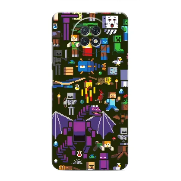 Чехол с принтом «Коллаж Майнкрафт» для Xiaomi Redmi Note 9T Чехол с принтом «Коллаж Майнкрафт» для Xiaomi Redmi Note 9T