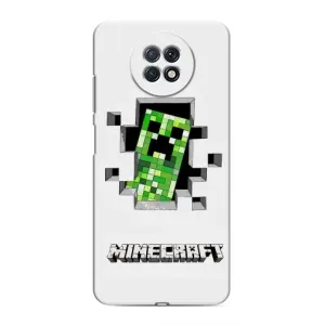 Чехол Майнкрафт на Xiaomi Redmi Note 9T (AlphaPrint) Minecraft (крипер Майнкрафт)