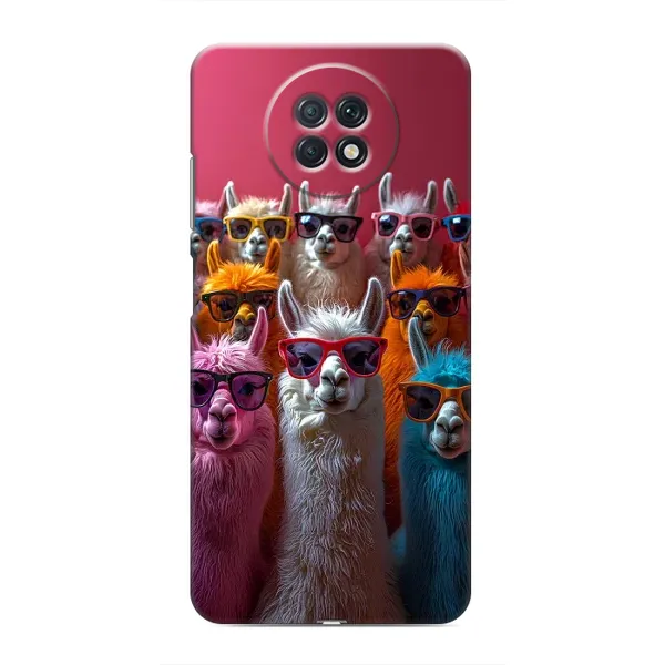 Чехол с принтом «Ламы в очках» для Xiaomi Redmi Note 9T Чехол с принтом «Ламы в очках» для Xiaomi Redmi Note 9T