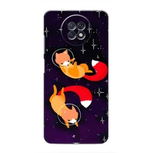 Чохол з принтом «Лисички космонавти» для Xiaomi Redmi Note 9T