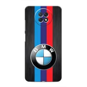 Чехол для Сяоми Редми Ноут 9Т - с принтом БМВ (AlphaPrint) (Лого BMW)