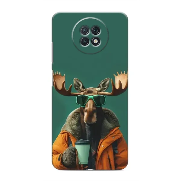 Чехол с принтом «Лось с кофе» для Xiaomi Redmi Note 9T Чехол с принтом «Лось с кофе» для Xiaomi Redmi Note 9T