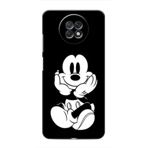 Эксклюзивный чехол для Xiaomi Redmi Note 9T (AlphaPrint - Мультяшные) (Микки на черном)