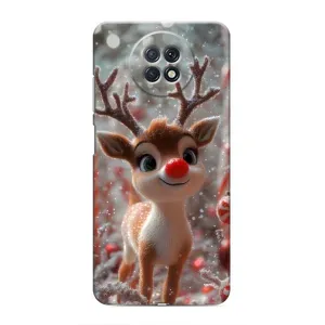 Яркий чехол для Xiaomi Redmi Note 9T с Зимними Оленятами