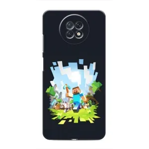 Чехол Майнкрафт на Xiaomi Redmi Note 9T (AlphaPrint) Minecraft (персонажи Minecraft)