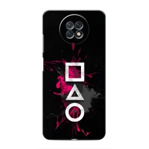 Чехол Гра в кальмара для Xiaomi Redmi Note 9T (Символы Игра кальмара)
