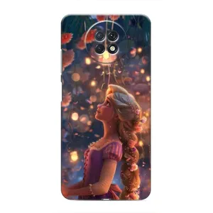 Чехол Рапунцель для Xiaomi Redmi Note 9T (Рапунцель фонарики)