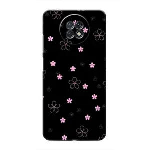 Чехол с принтом «Розовые цветы на черном» для Xiaomi Redmi Note 9T