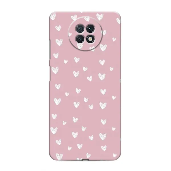 Чехол с принтом «Сердечки на розовом» для Xiaomi Redmi Note 9T