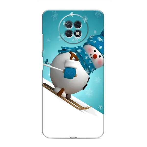 Чохол з принтом «Сніговик на лижах» для Xiaomi Redmi Note 9T