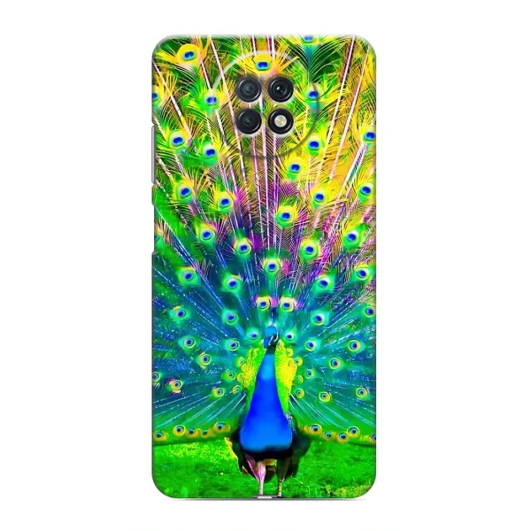 Чохол з принтом «Яскравий Павлин» для Xiaomi Redmi Note 9T