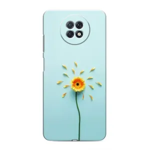 Чехлы с Цветами для Xiaomi Redmi Note 9T (VPrint) (Желтый цветок)