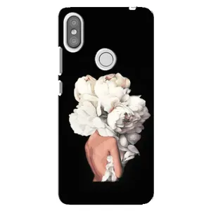 Чехлы (ART) Цветы на Xiaomi Redmi S2 (VPrint) (Белые цветы)