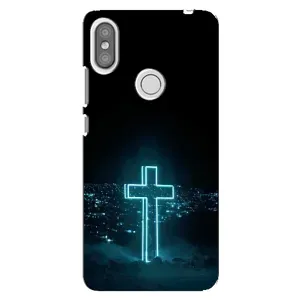 Чехол для Xiaomi Redmi S2 (AlphaPrint) - (Христианские) (Крест и город)