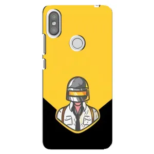 Чехол PUBG для Редми S2 (AlphaPrint) (Пабг в шлеме)