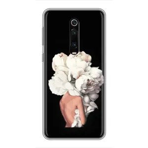 Чехлы (ART) Цветы на Xiaomi Mi 9T (VPrint) (Белые цветы)