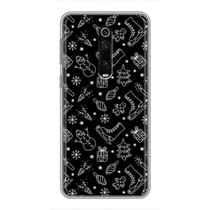 Новорічні, Святкові Чохли для Xiaomi Mi 9T - 2024 год (Новорічний фон)
