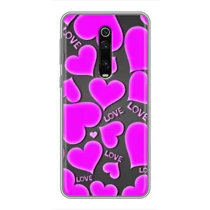 Чехлы для любимой на Ксяоми Ми 9Т (VPrint) (Pink hearts)