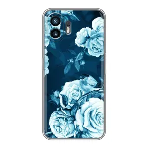 Чехлы (ART) Цветы на Xiaomi Turbo 4 (VPrint) (Голубые Бутоны)