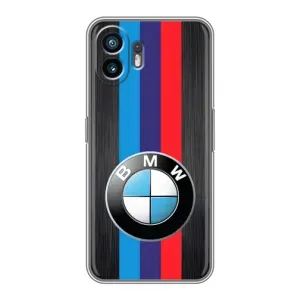 Чехол для Ксиаоми Турбо 4 - с принтом БМВ (AlphaPrint) (Лого BMW)