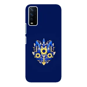 Чохли для ViVO Y12s Укр. Символіка (AlphaPrint) (Квітковий Герб)
