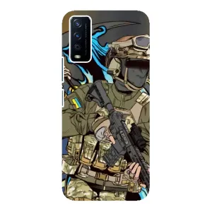 Чехлы с картинкой ЗСУ для ViVO Y12s (AlphaPrint) (Воїн ЗСУ)