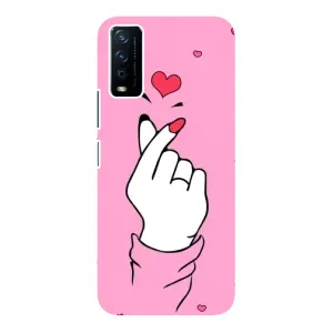 Чохол з принтом для ViVO Y12s (AlphaPrint - Знак сердечка)