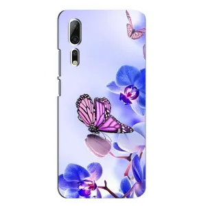Чехлы с Цветами для ZTE Axon 10 Pro (VPrint) (Бабочка на цветочке)