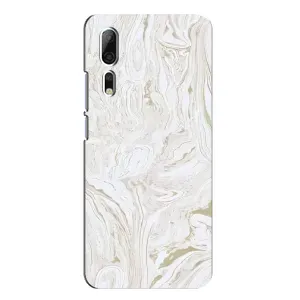 Мраморный чехол на ZTE Axon 10 Pro (VPrint) (Белый мрамор)