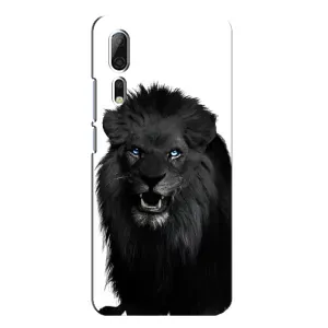 Чехлы с картинками животных ZTE Axon 10 Pro (Черный ЛЕВ)