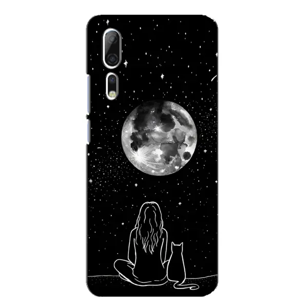 Чехол с принтом «Девушка с котом» для ZTE Axon 10 Pro